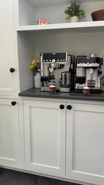 Don’t let the size fool you… this baby brews. ☕️👶🤎   #NinjaLuxeCafeMini #Ninja