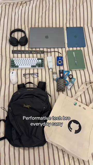 Performative tech bro everyday carry #everydaycarry #softwareengineer #techbro #