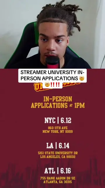 STREAMER UNIVERSITY IN-PERSON APPLICATIONS 🤯🤯‼️‼️ @Kai Cenat #streameruniversi