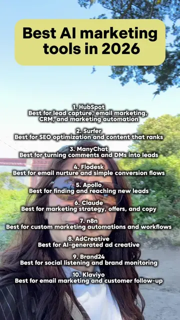What are the best Ai marketing tools in 2026? this is the list for best AI marke