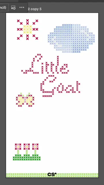 Cross Stitch Patterns Tutorial 👻🧵 มาลองทำลายปักครอสสติชน่ารักๆ ใน Adobe Illust