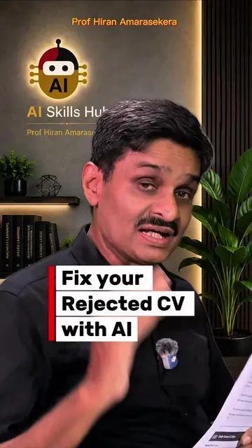 රැකියා ලබා ගන්න AI ලවා සුපිරි CV එකක් ලියවා ගන්න ක්‍රම Prompts 3ක්.  Tired of ge