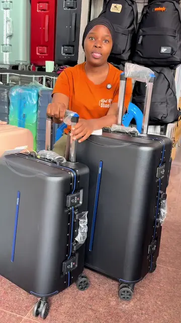 This matte black aluminum-frame suitcase set is for travelers who want sleek wit