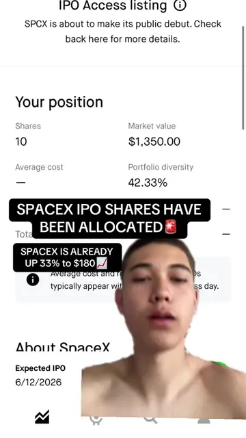 SPACEX IPO SHARES have been allocated! The SpaceX IPO is up in the insider marke