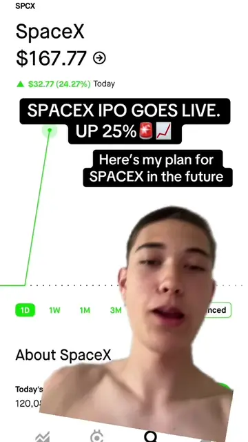 SPACEX ipo goes live up 25%! Here’s how you should trade it from now on. #fyp #S
