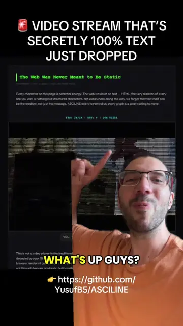 🚨 VIDEO STREAM THAT’S SECRETLY 100% TEXT JUST DROPPED ASCILINE plays real 360p 