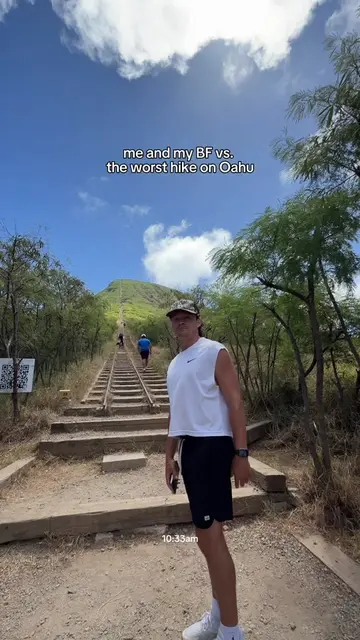 he thinks he can make it in  15 min 🤣😭 this hike is brutal but the views are s