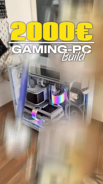Fresh 2000€ gaming PC build 🤯💪 Full white look inside the new Lianli O11 Visio