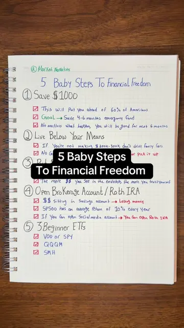 Financial freedom starts with simple habits: save an emergency fund, live below 