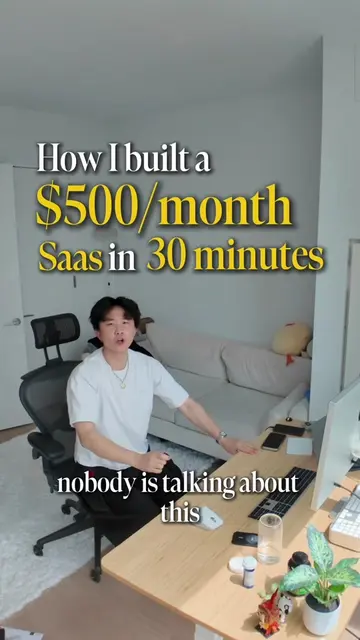 How I built a $500/month Saas in 30 min #ai #Tech 