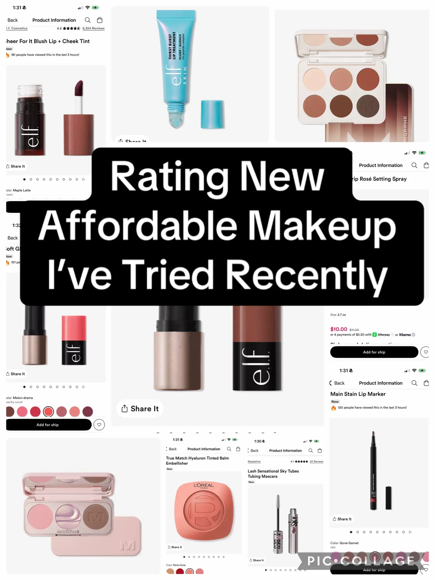 Rating new affordable drugstore makeup I’ve tried recently! The drugstore has be