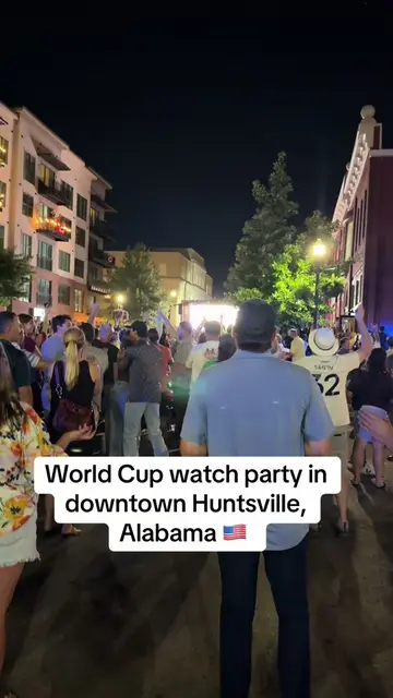 World Cup watch party in downtown Huntsville, Alabama. #worldcup #Soccer #usa #h