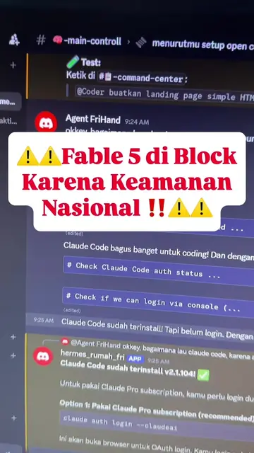 Claude Fable 5 di Block sama Pemerintahan US #ai #aiindonesia #claude #aiagent #