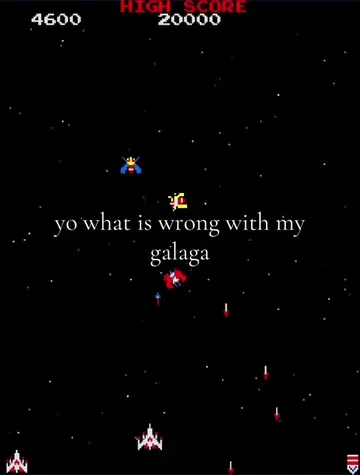 fun fact: this is a reference to a comment i once saw comparing touhou to galaga