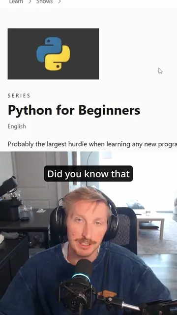Free Python Course from Microsoft 😎 This course is 44 video lessons on the basi
