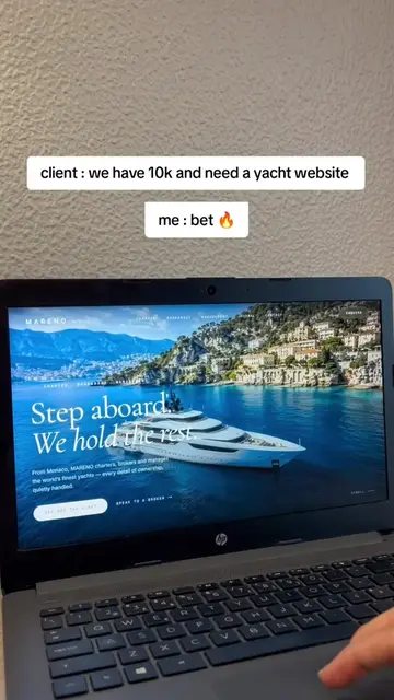 day 11/30  today's industry : yacht website  designing 30 hero sections in 30 da