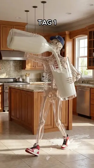 Was wenn du jeden Tag 1 Liter Rohmilch trinkst? #LearnOnTikTok #3danimation #ges