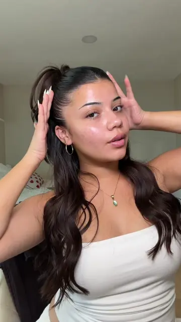 HALF SLICK BACK HAIR TUTORIAL ⭐️ so cutesie so girly <3 #halfuphalfdown #slickba