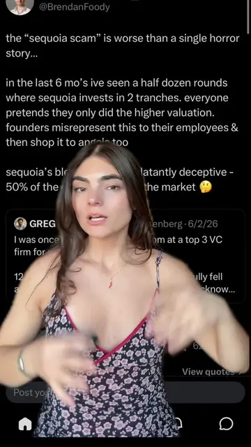 Soooo here for the Sequoia slander (ignore my audio quality idk) #vc #startups #