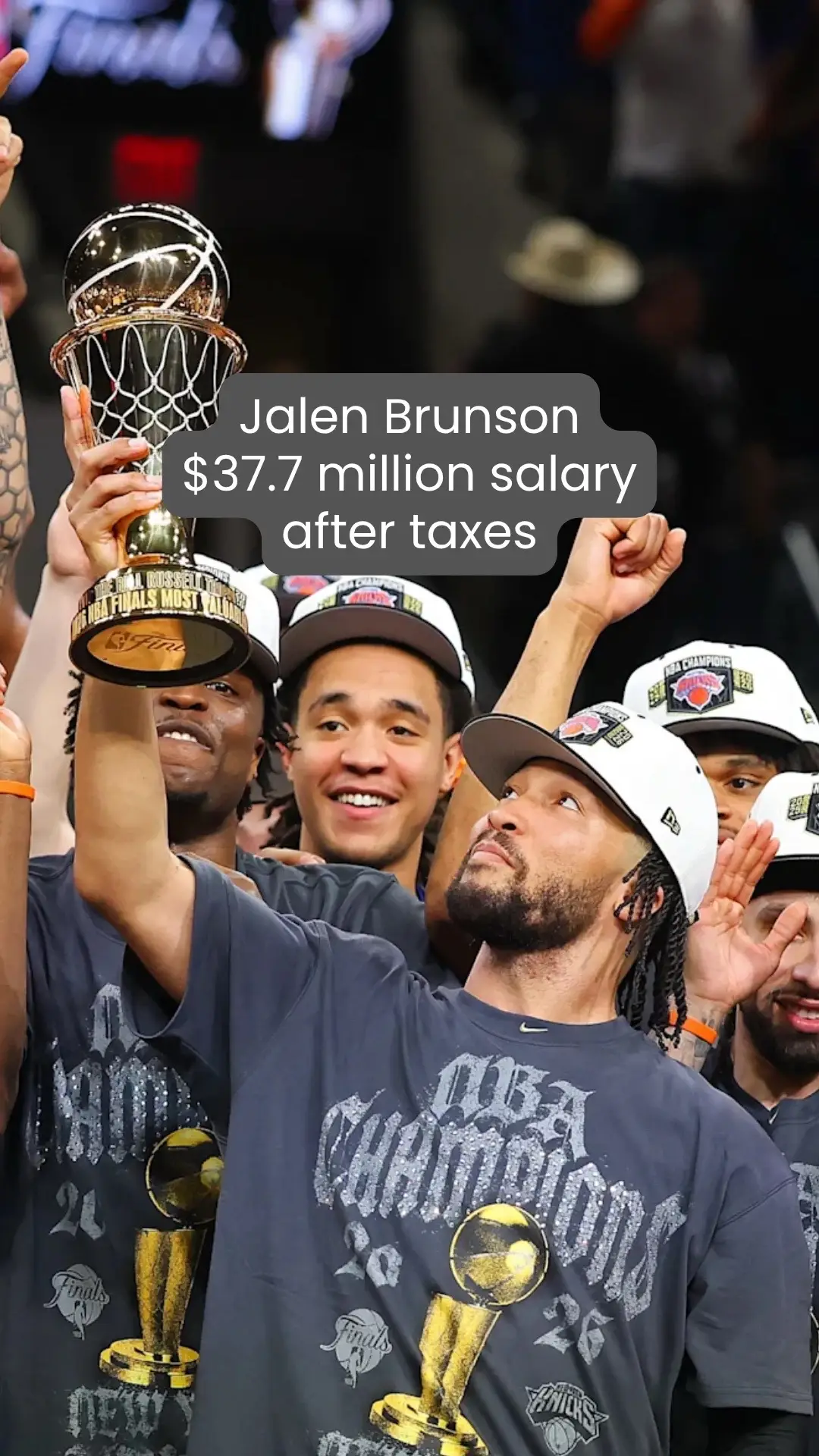 Here is Jalen Brunson’s estimated after tax salary  (fed, state, escrow, managem