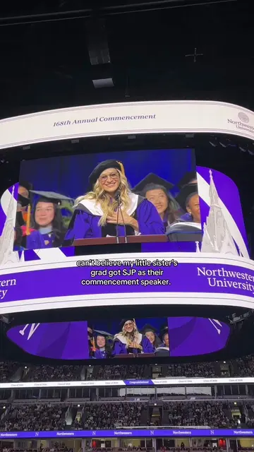 they gave her the honorary doctorate award from northwestern today too 🥹🎓✨ #sj