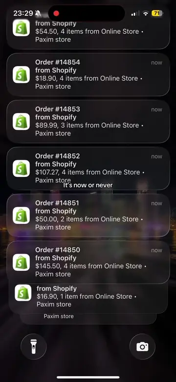 Now or never. #dropshipping #paximecom #shopify #ecommerce #risk 