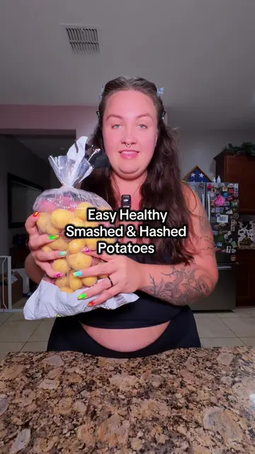 Smash or Hash? Ok here's the recipe. For hashed - cut your baby potatoes into we