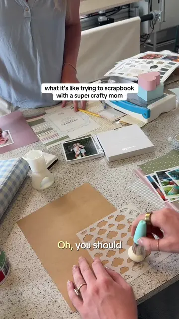 I swear I learn something new every time we scrapbook together @Amanda Fay 🤩  s