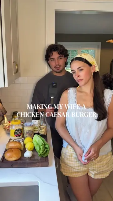 Girl dinner! #cookwithme #foodtiktok #marriedcouple #chickencaesar #Recipe 