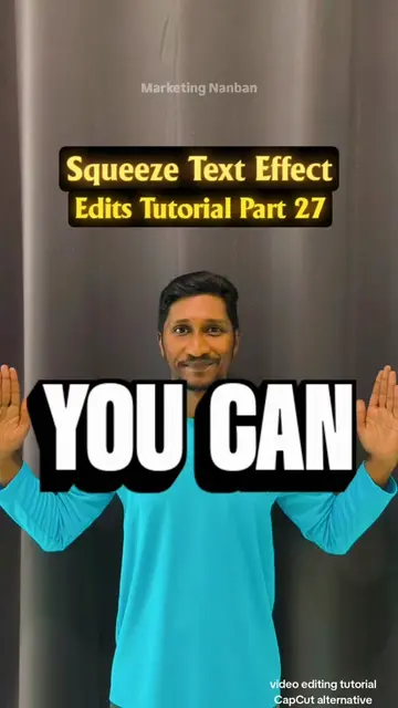 Easy Squeeze Text Animation Hack using Edits. Edits Video Editing Tutorial Part 