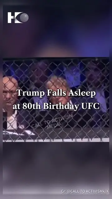 Donald Trump appeared to doze off at the UFC Freedom 250 event held on the White