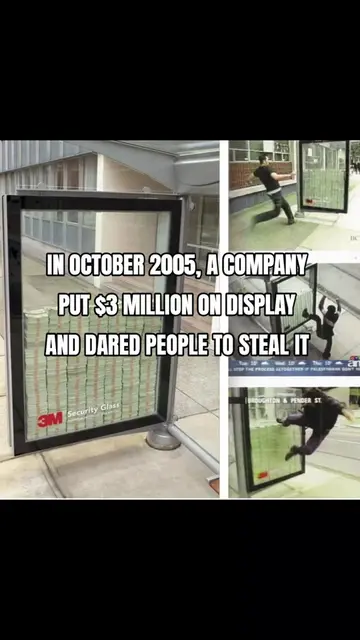 In a famous marketing stunt, 3M placed what appeared to be $3 million in cash in