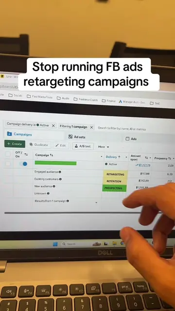 Most FB ad accounts do not need seperate retargeting campaigns #facebookads #bus