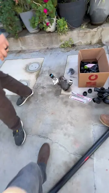 Drain replacement in Buena Park, CA. Old pipes cleared out and system rebuilt. �