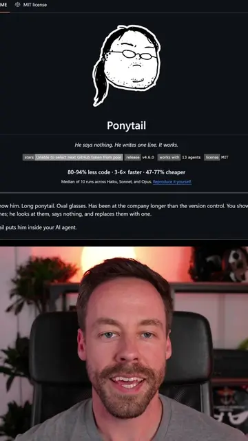 ponytail claims to make claude code cheaper and faster