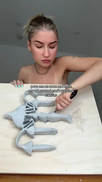 sorry for everyone that was hoping 4 a part 2 🫪 #3dart #plasterart #modernart #