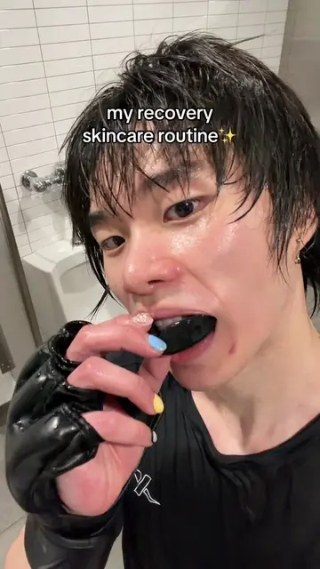 my recovery skincare routine after my mma training☺️✨