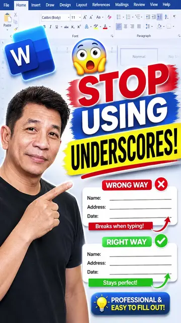 😳 Stop Using Underscores in MS Word!