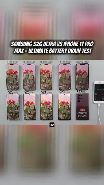 SAMSUNG S26 ULTRA VS IPHONE 17 PRO MAX - ULTIMATE BATTERY DRAIN TEST.... #fyp #s