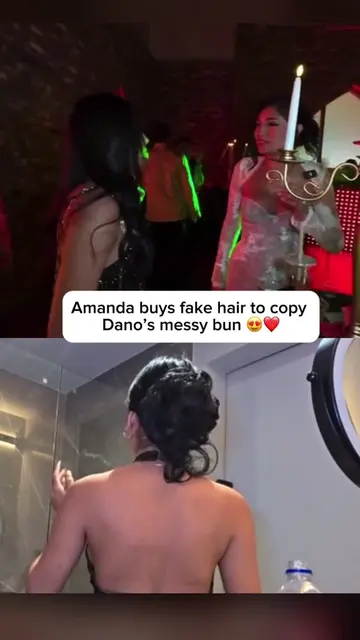 Dano’s messy bun influenced Amanda to buy fake hair 😍🤏 #amandasolis #dano #mes