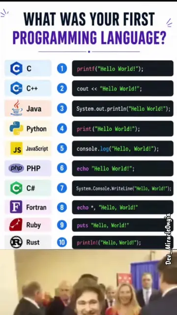 What was your first programming language  #programming #softwaredeveloper #softw