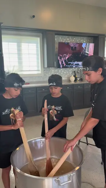 An Ashura tradition I grew up with and now my kids are growing up with too 🖤