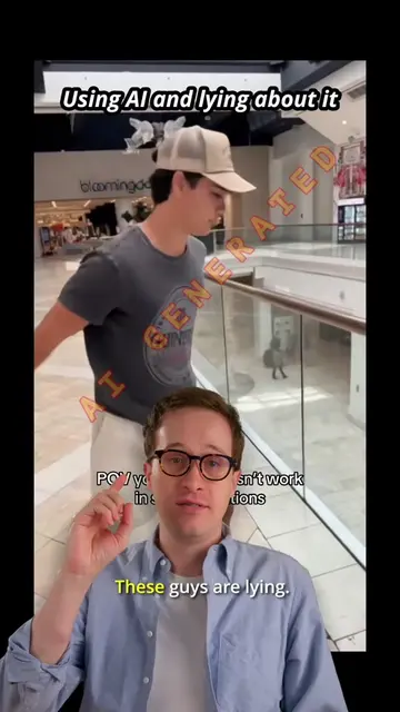 They’re using AI and lying about it. This page uses AI videos for “punch lines” 