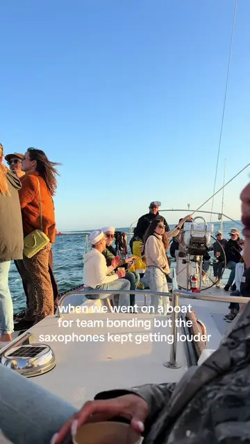 we’re now banned from boats #goodles #teambonding #boats #saxaphone #fyp 