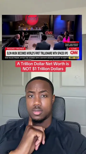 A trillion dollar net worth IS NOT 1 trillion dollars. We should not be trying t