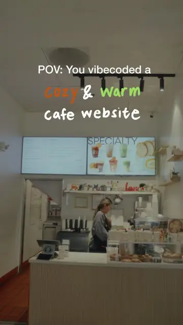 Vibecoding a cafe website ☕️💻 #vibecoding #claude #buildinpublic #websitedesign