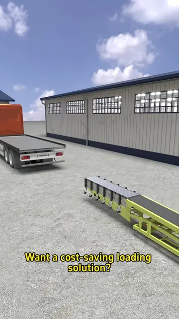 Hydraulic Ramp + Telescopic Roller Combo #HydraulicRamp #TelescopicConveyor #War