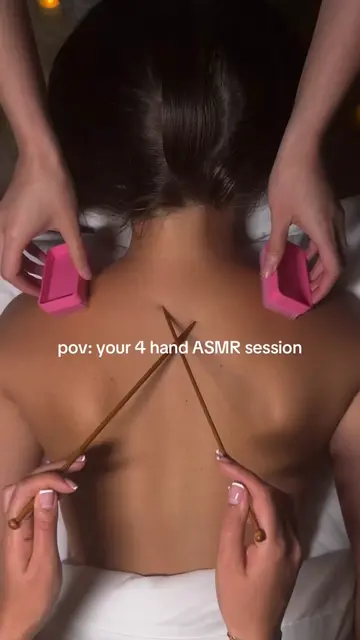 In person ASMR for the mind body and soul 🕊️ ASMR four hand back scratching, ha