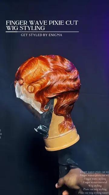 PART 17! FINGER WAVES PIXIE CUT WIG STYLING  #styledbyenigma #wigstylist #pixiec