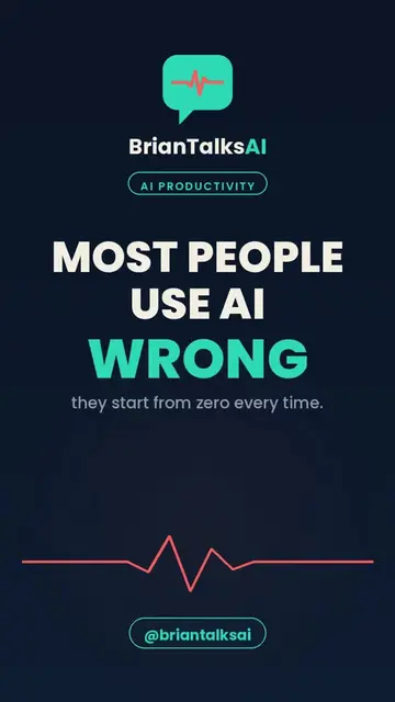 you're re-explaining yourself to ai every single time. that's the mistake. build